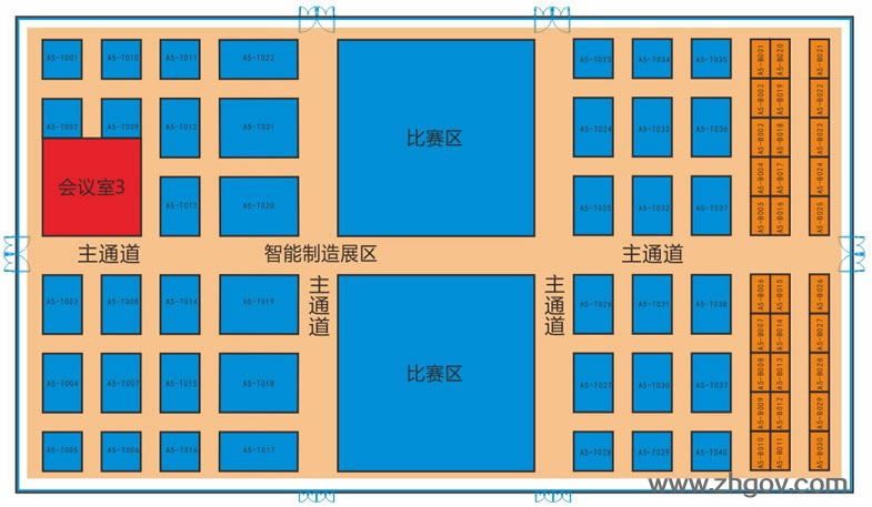 2016“互聯(lián)網(wǎng)+”博覽會(huì)展覽館：五號(hào)展覽館（比賽區(qū)、智能制造展區(qū)）